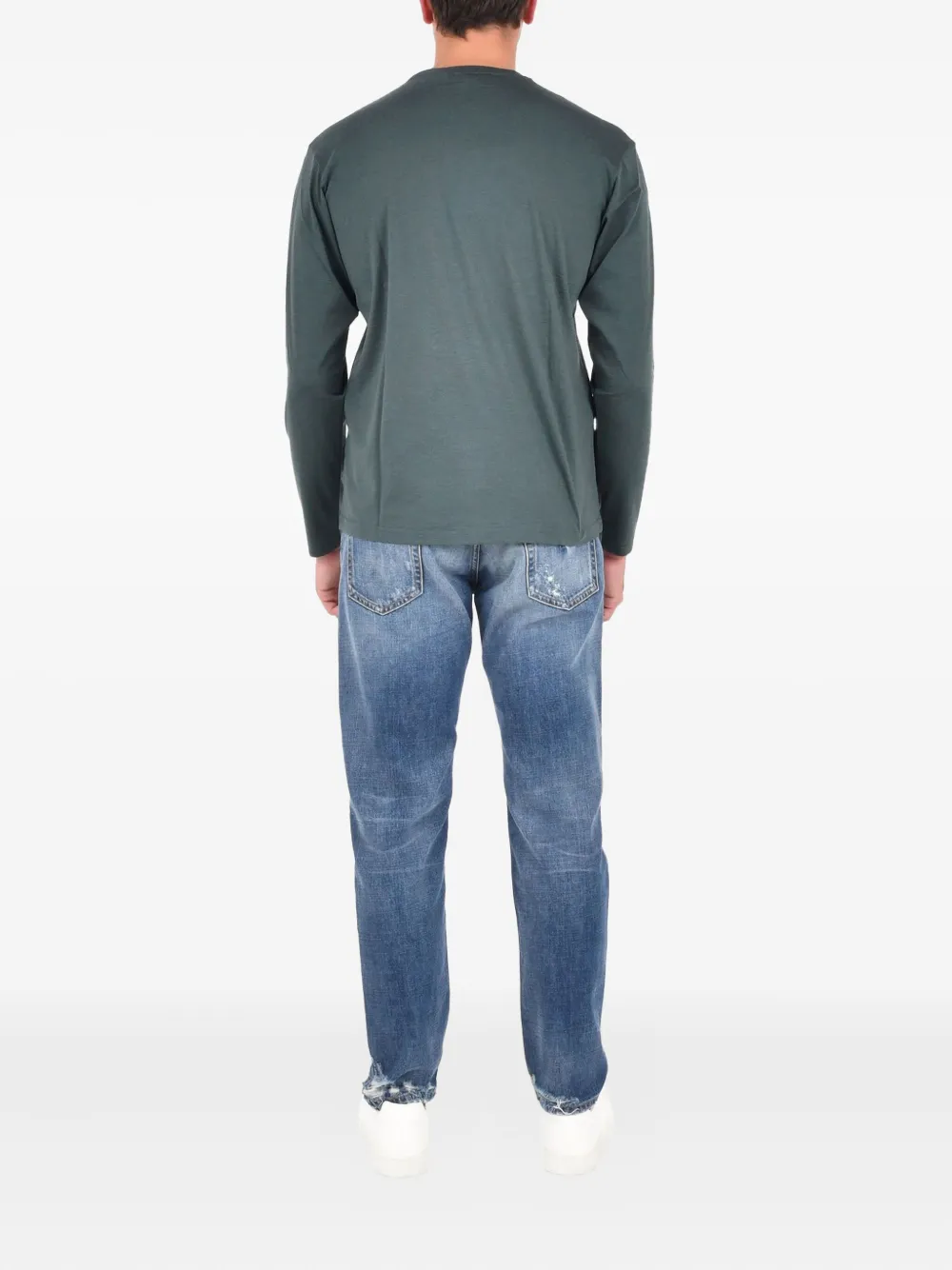 Low Brand T-shirt met lange mouwen Groen