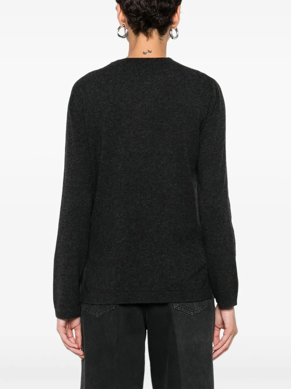 Barba Trui met ronde hals Zwart