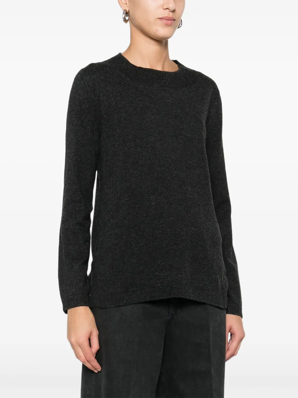 Barba Trui met ronde hals Zwart