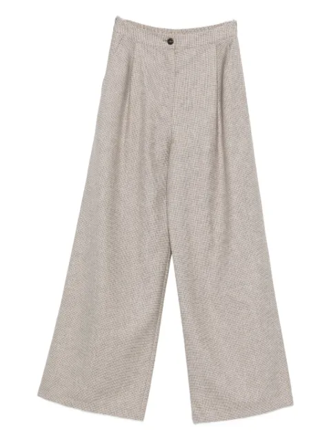 Barba houndstooth-pattern trousers
