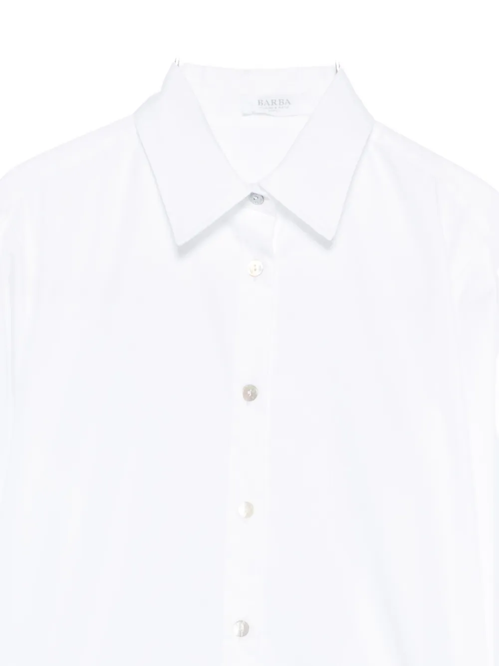 Barba Napoli Button-down Long-sleeve Shirt In White