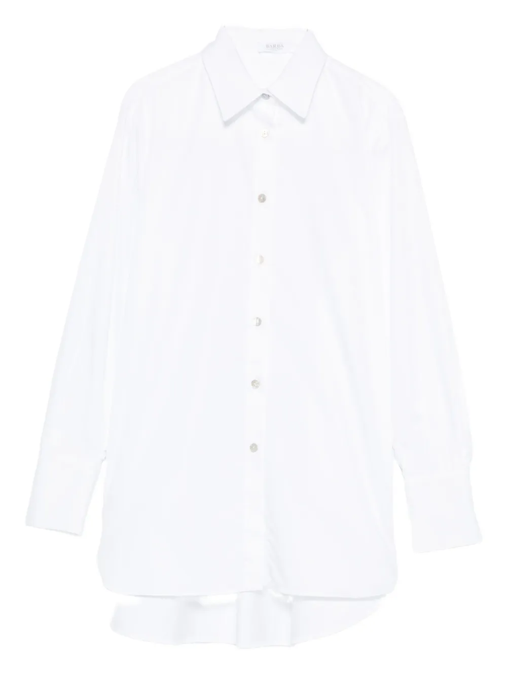 Barba Napoli Button-down Long-sleeve Shirt In White