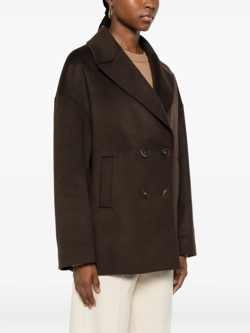 Barba Napoli Double-breasted Blazer In Brown