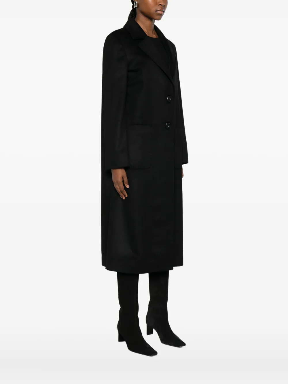 Barba Napoli Notch-collar Single-breasted Coat In Black