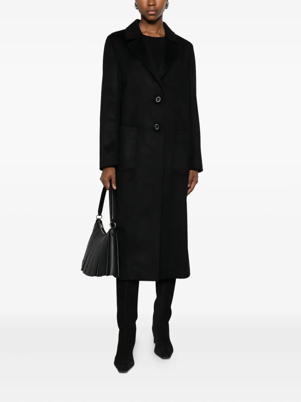 Barba Napoli Notch-collar Single-breasted Coat In Black