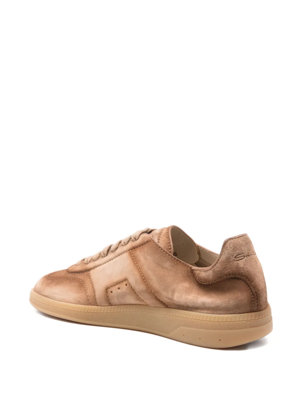 Santoni Suede Sneakers In Neutral