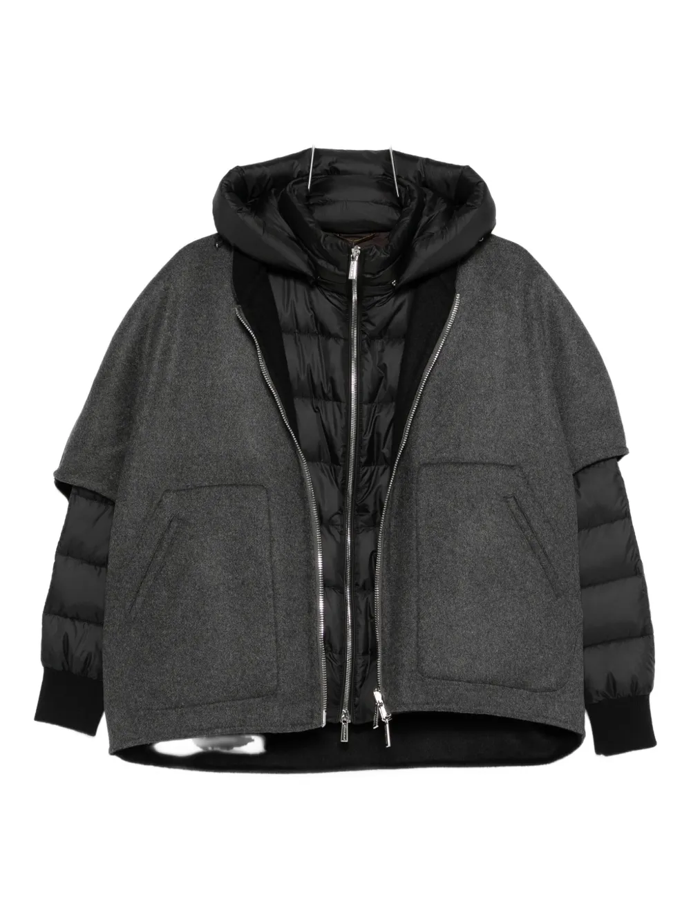 Moorer reversible hooded jacket | Grey | Image 1