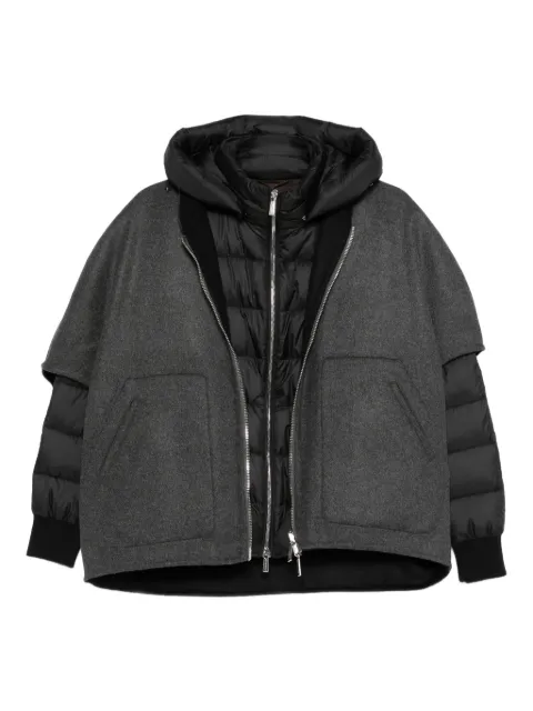Moorer reversible hooded jacket