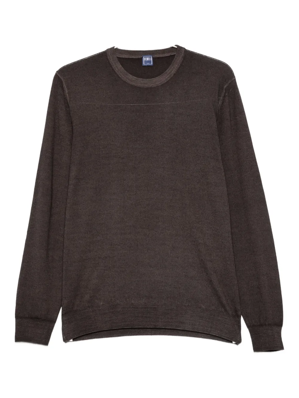 Fedeli merino-wool top | Brown | Image 1