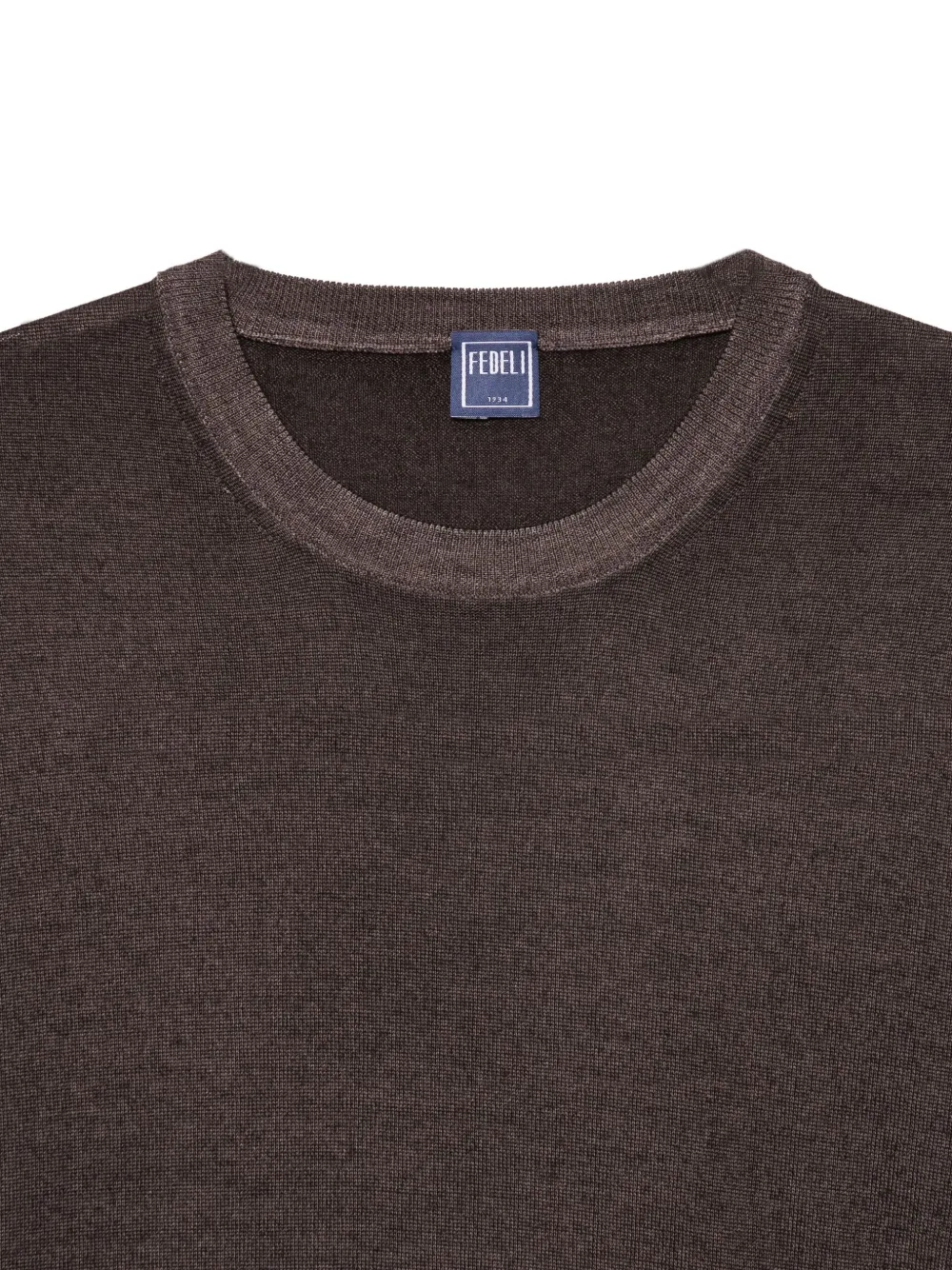 Fedeli Top van merinowol Bruin