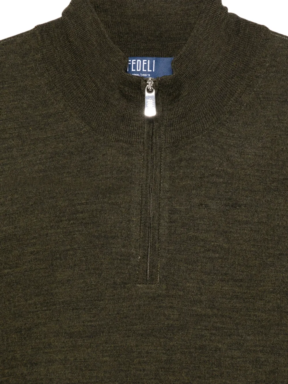 Fedeli Top met halve rits Groen