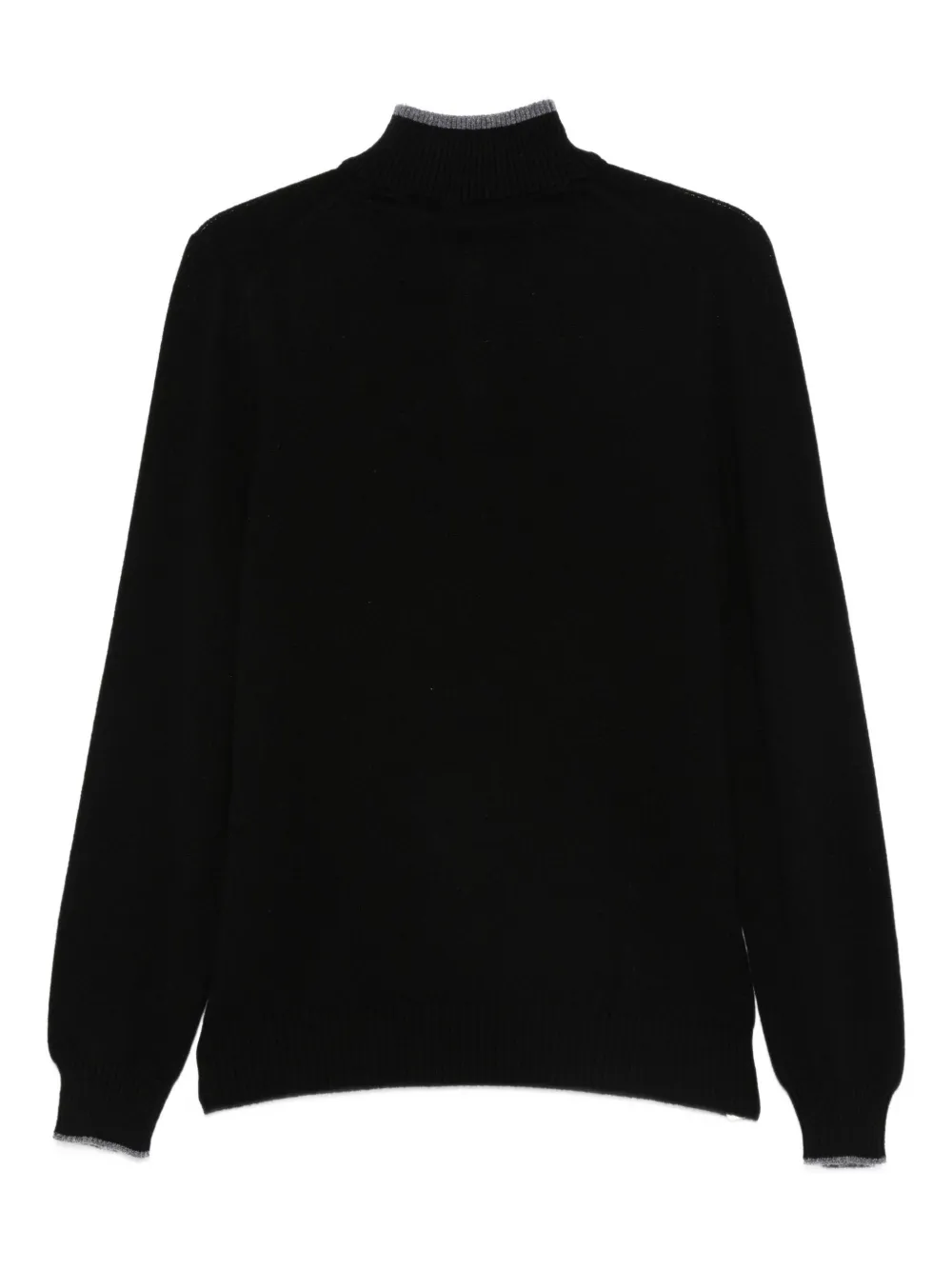 Fedeli Sweater met halve rits - Zwart