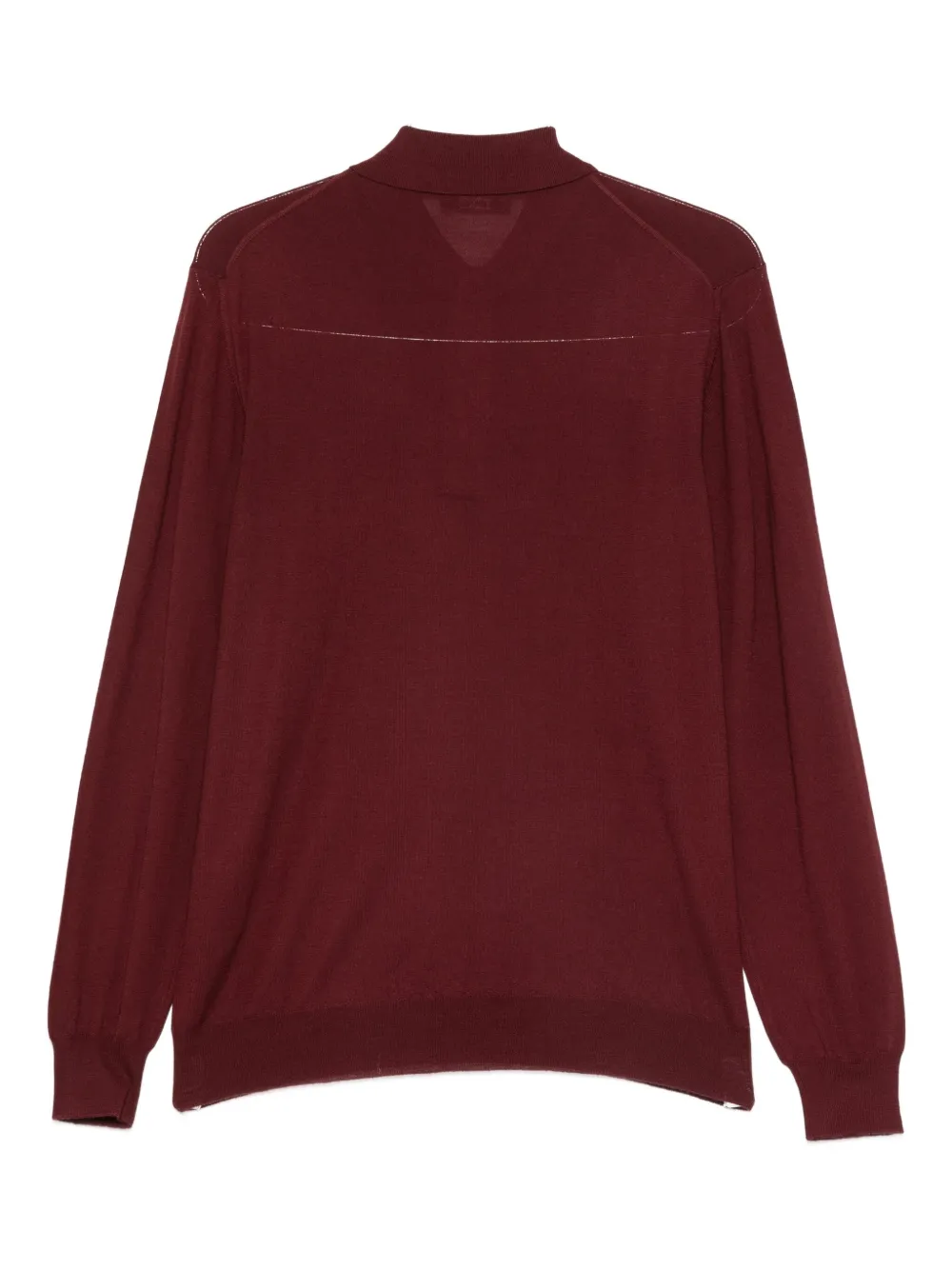 Fedeli Fijngebreid poloshirt - Rood