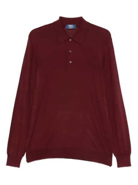 Fedeli playera tipo polo de tejido fino