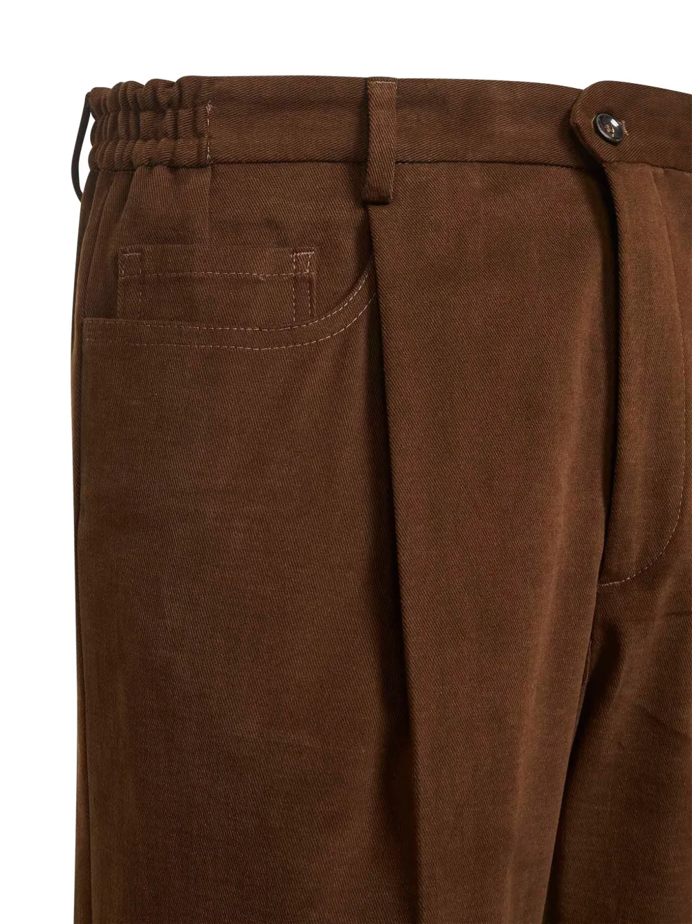 D4.0 Broek met vijf zakken en Moleskin-effect Bruin