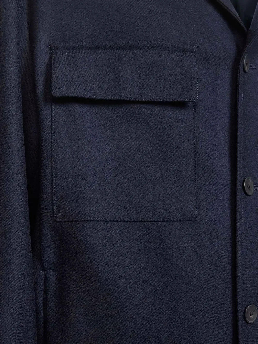 D4.0 Shirtjack met revers kraag Blauw