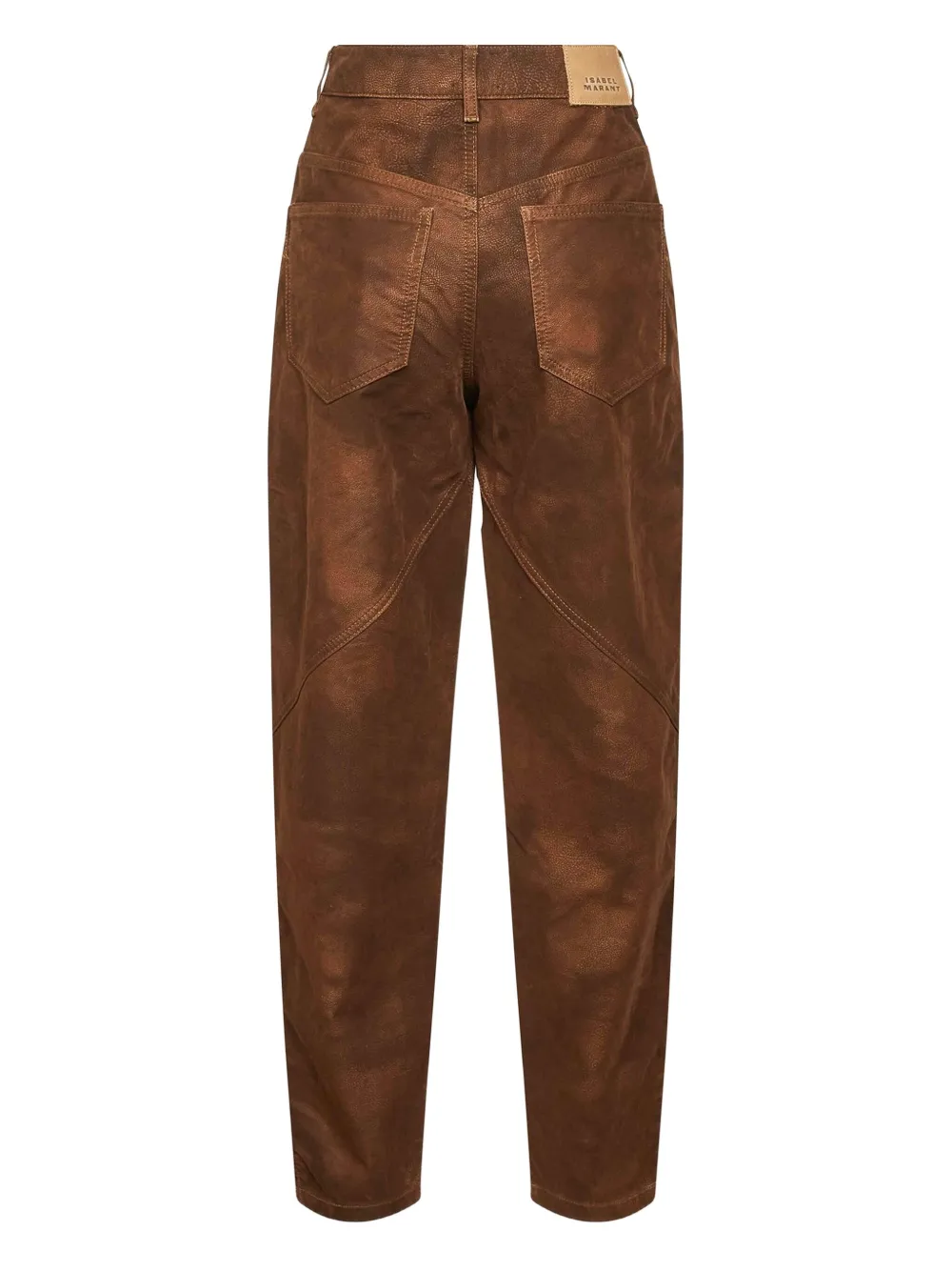 MARANT ÉTOILE embossed five-pocket trousers - Bruin