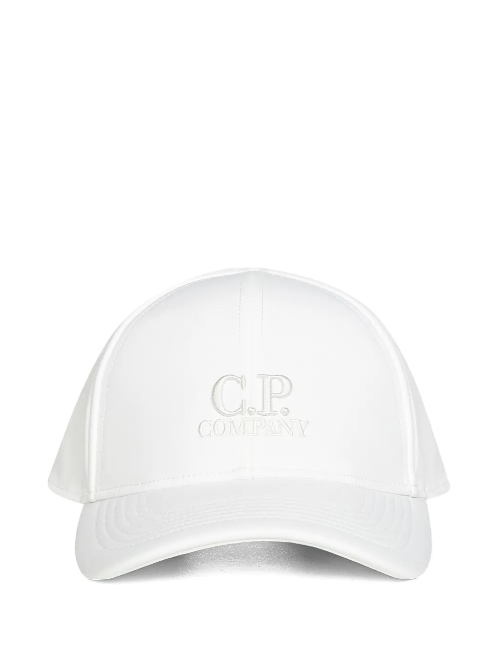 C.p. Company White C.p. Shell-r Logo Baseball Cap In White