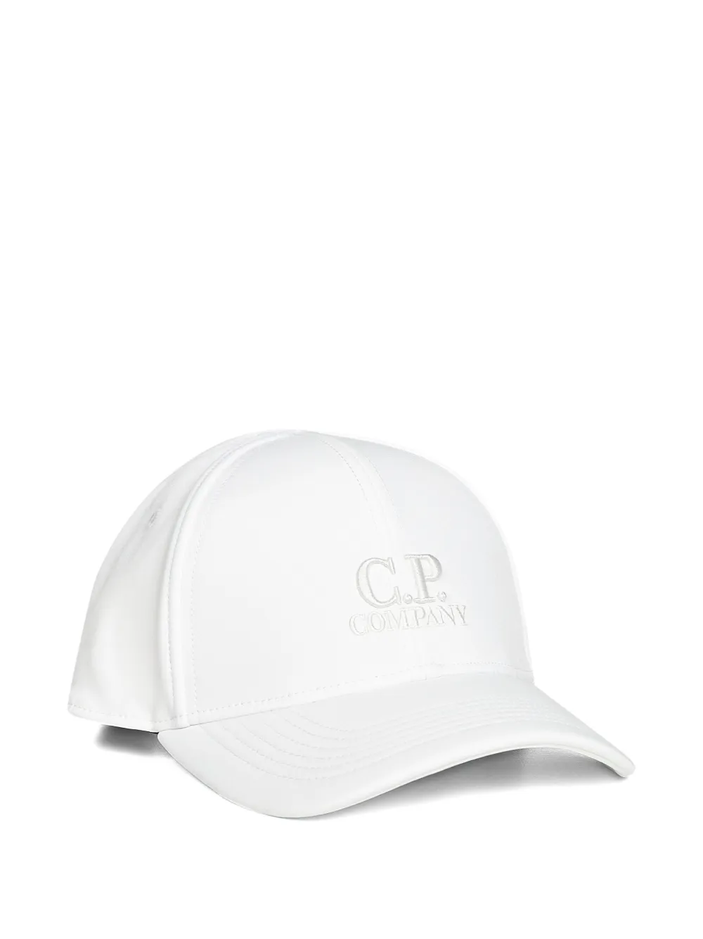 C.p. Company White C.p. Shell-r Logo Baseball Cap In White