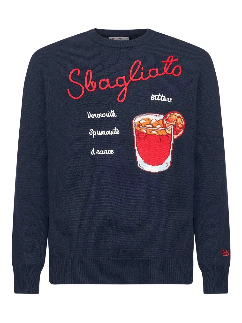 MC2 Saint Barth drink-motif embroidered sweater | Blue | Image 1