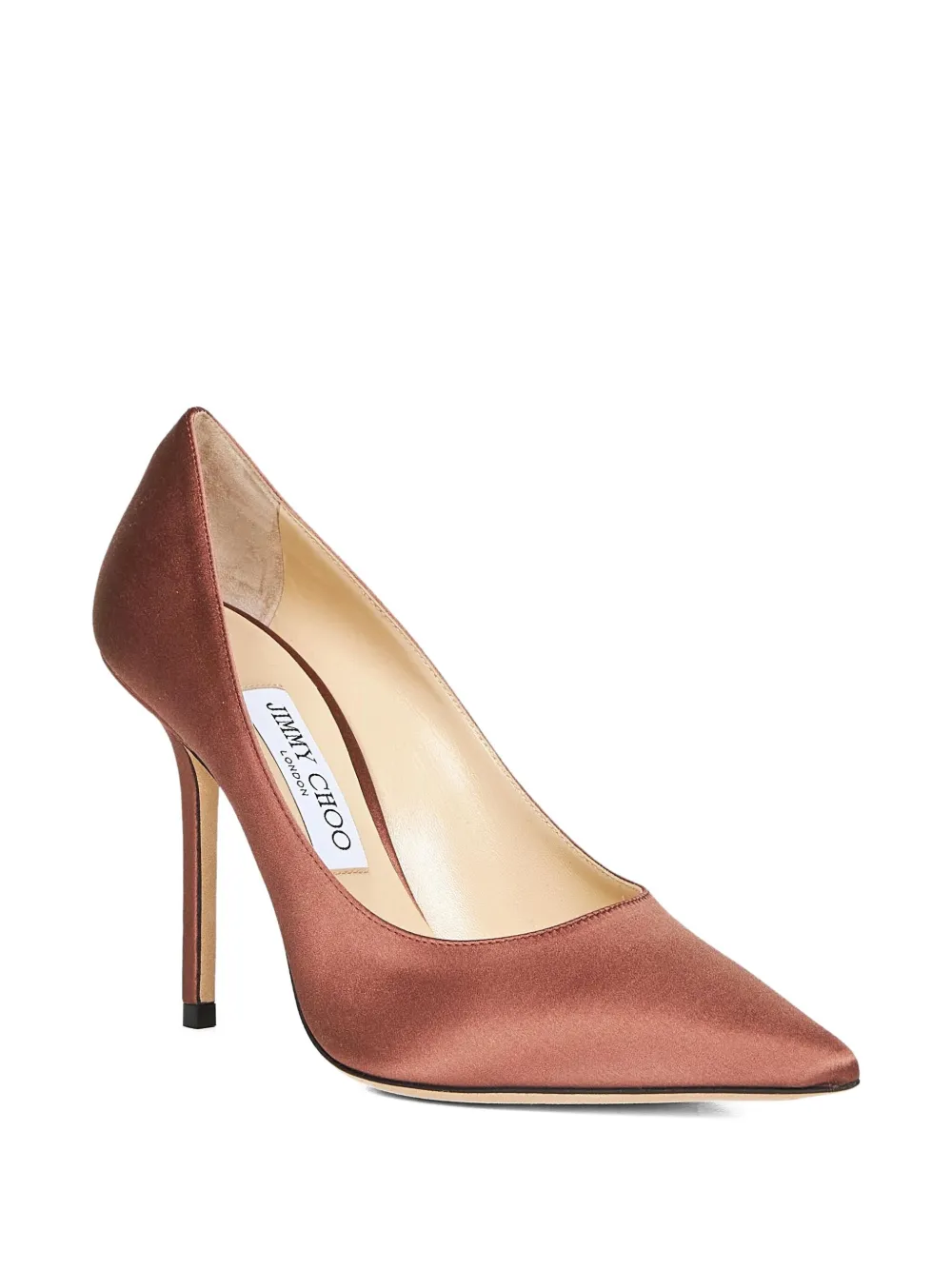 Jimmy Choo 100 mm Love pumps met satijnen effect Roze