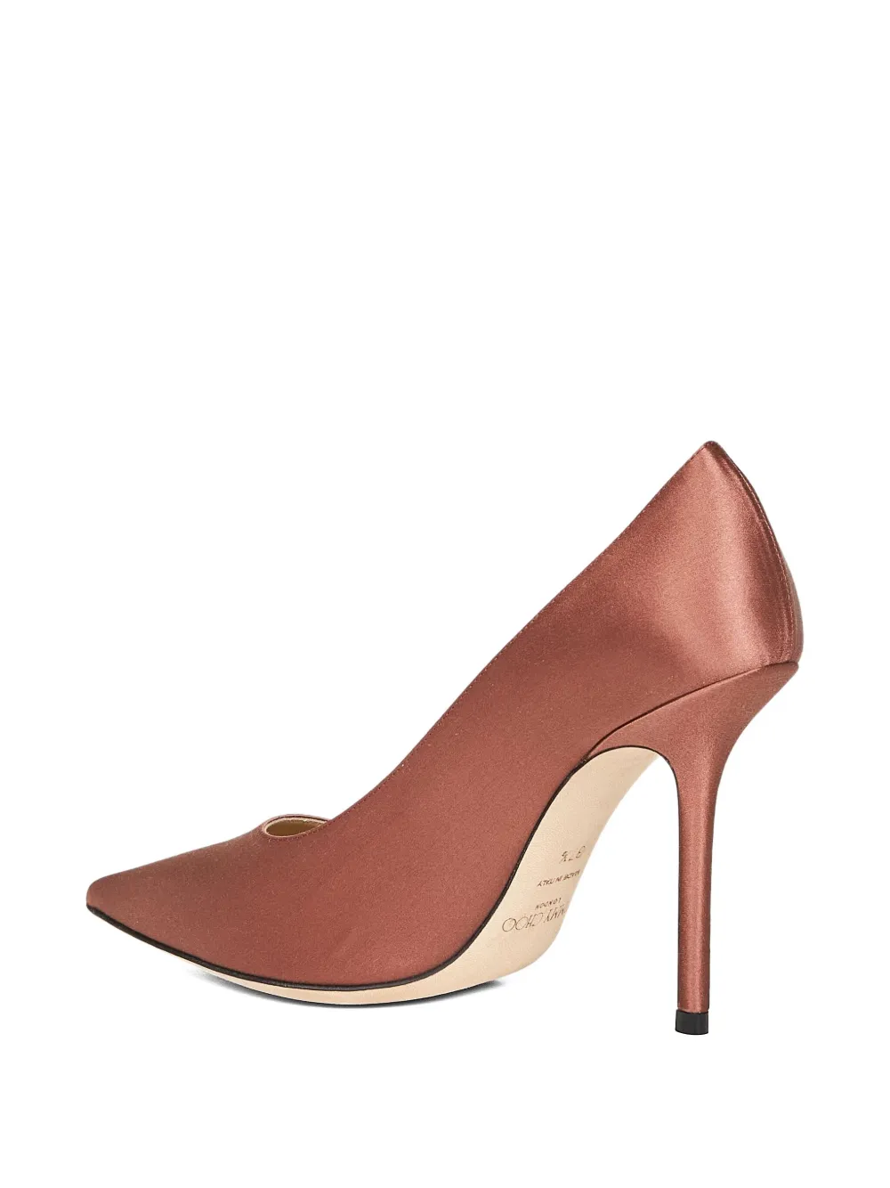 Jimmy Choo 100 mm Love pumps met satijnen effect Roze