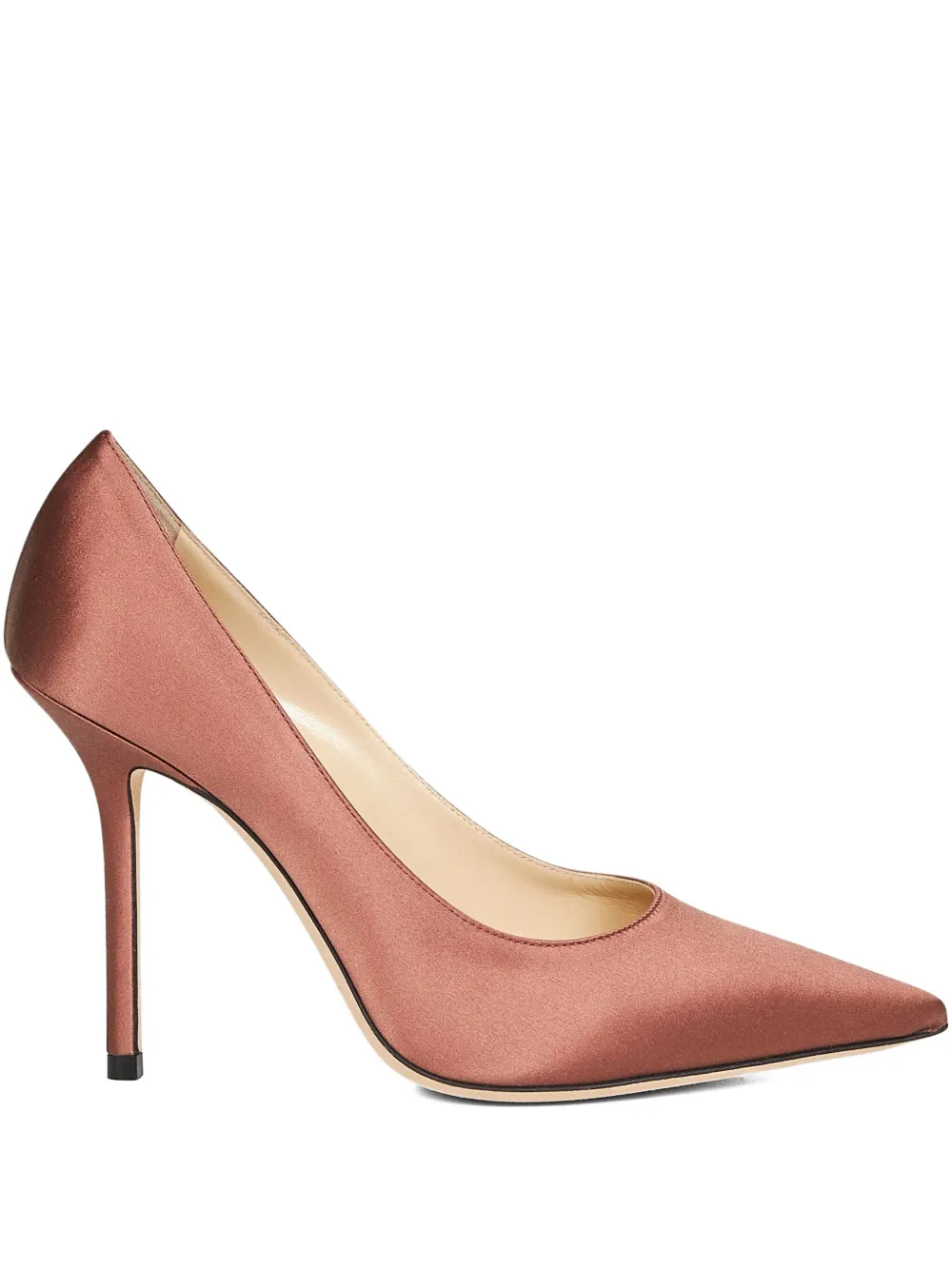 Jimmy Choo 100 mm Love pumps met satijnen effect Roze