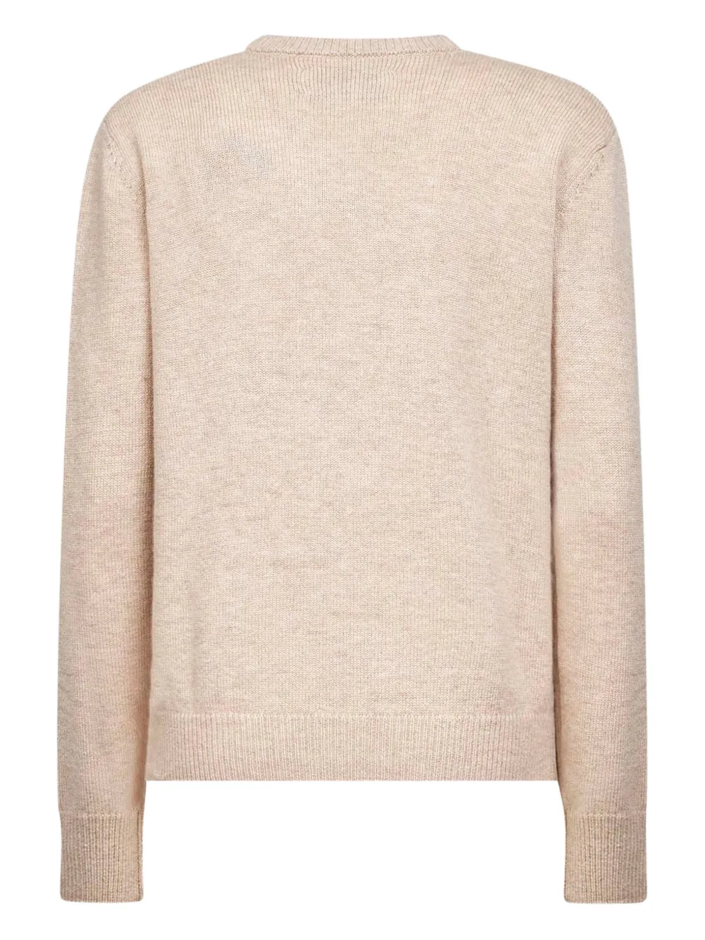 Mc2 Saint Barth Beige Jacquard Postcard New Queen Sweater In Multi