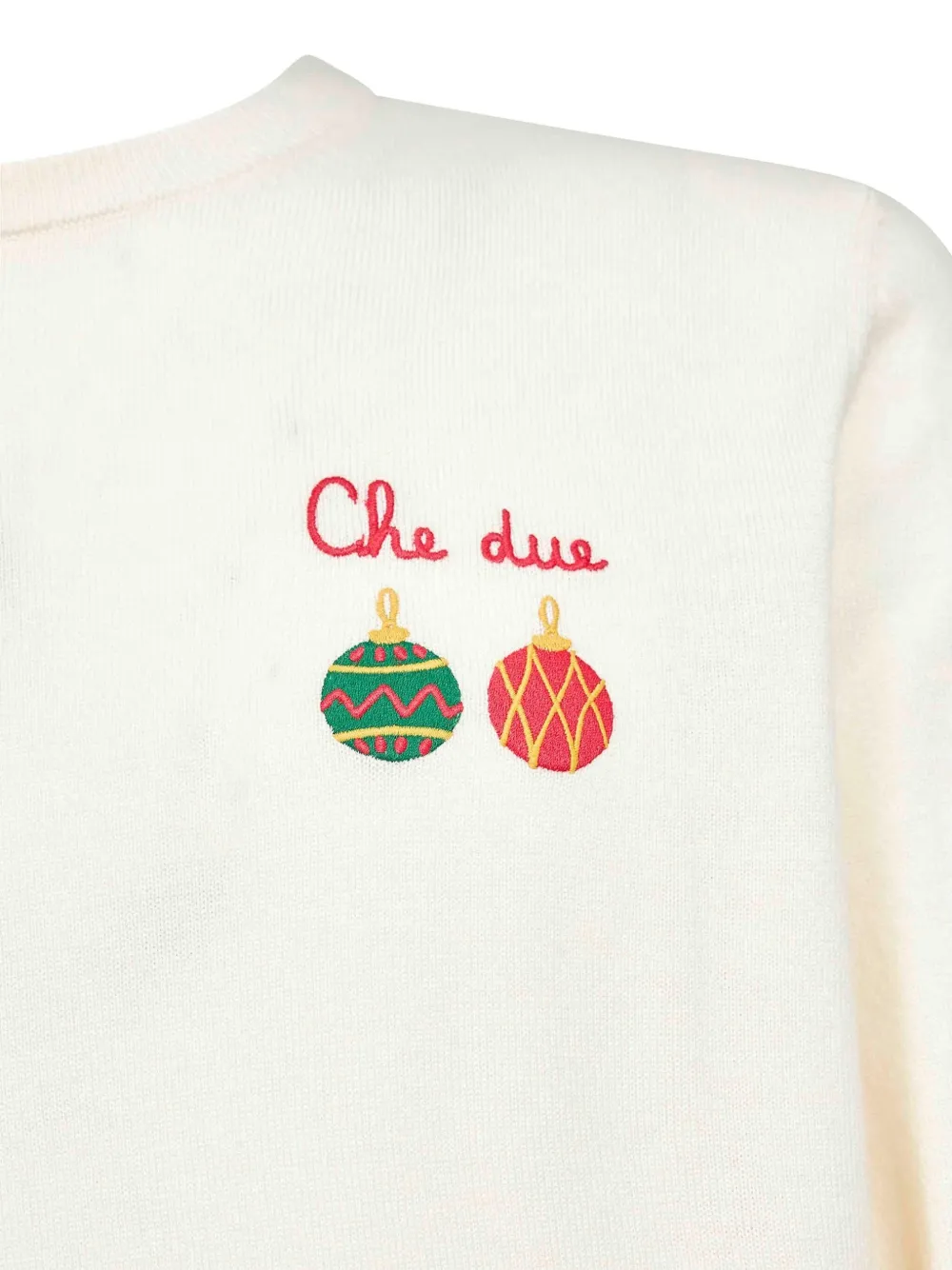 MC2 Saint Barth Sweater met geborduurde details en ronde hals Beige