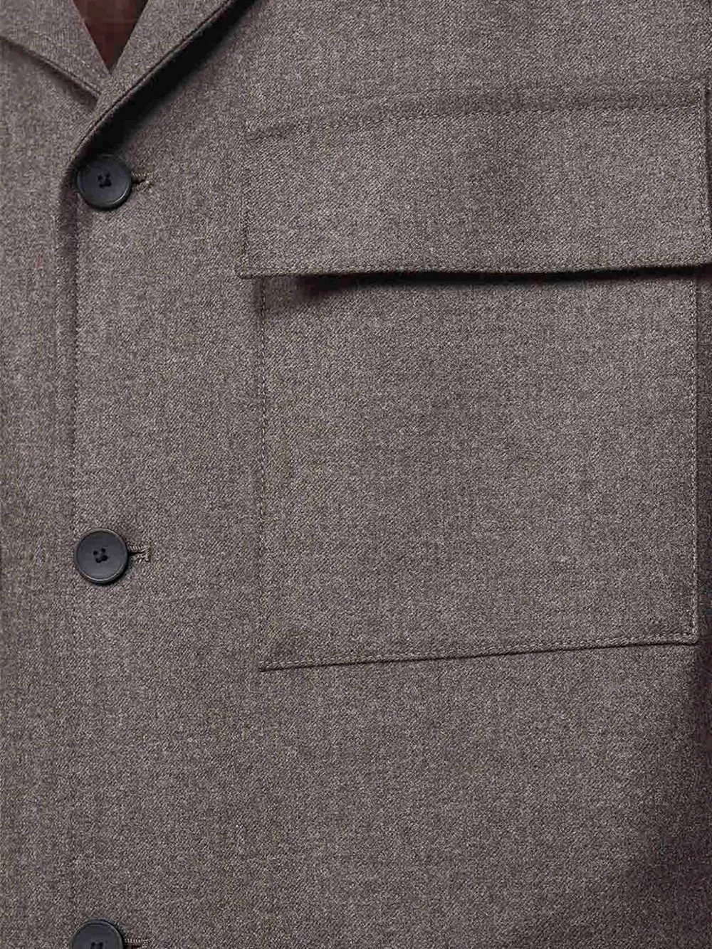 D4.0 Overhemd met opgestikte zak Bruin