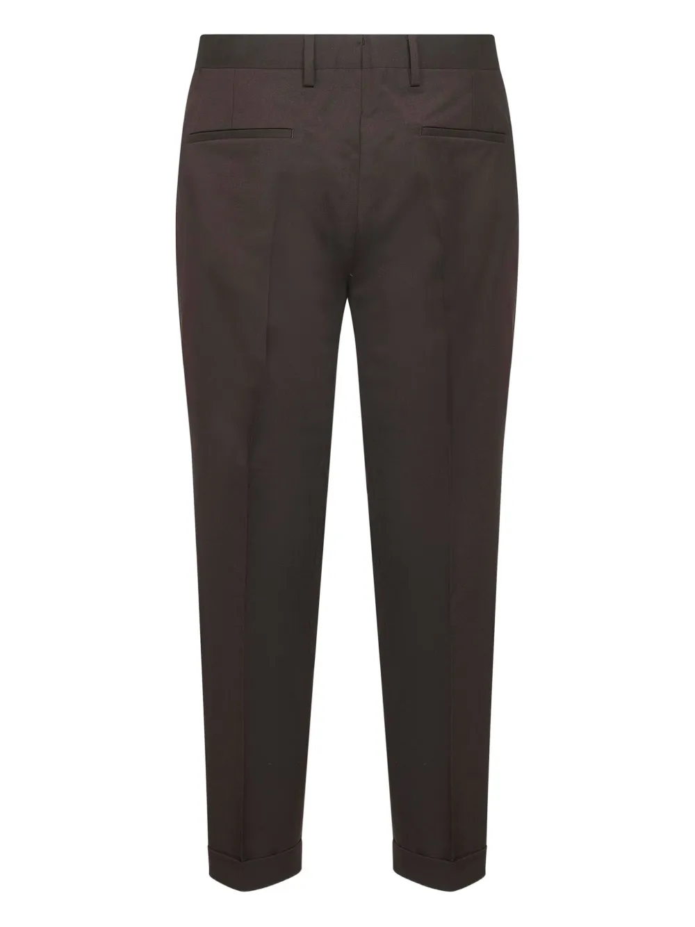 D4.0 front-pleated tailored trousers - Bruin
