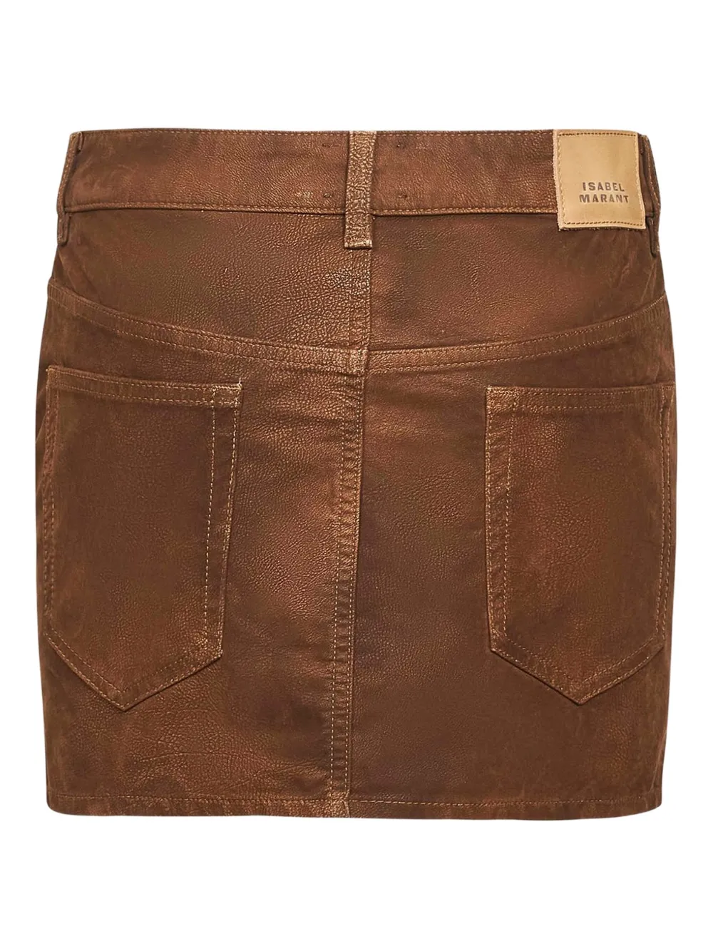 MARANT ÉTOILE faux leather skirt - Bruin