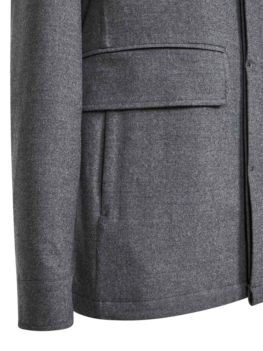 D4.0 Shirtjack met klepzak Grijs