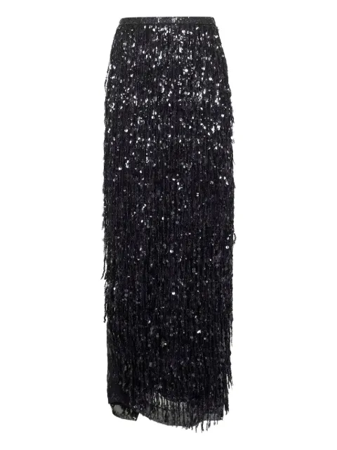Brunello Cucinelli sequin fringes maxi skirt