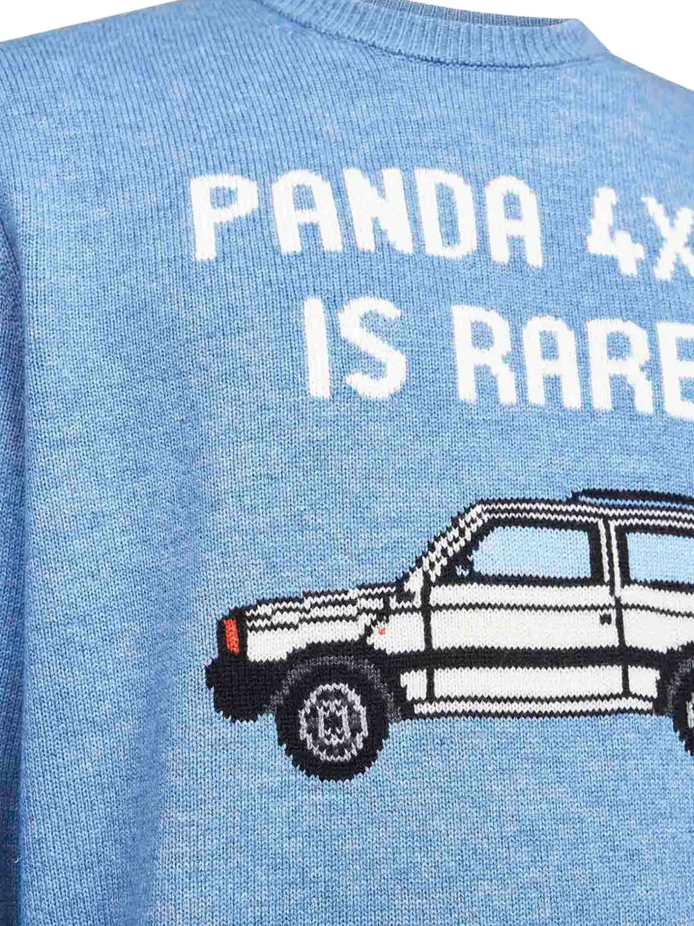 Mc2 Saint Barth Car-motif Crew-neck Sweater In Blue