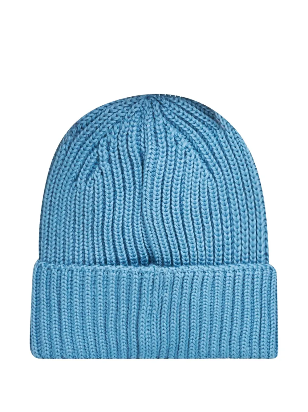 C.P. Company lens-detail ribbed beanie hat - Blauw