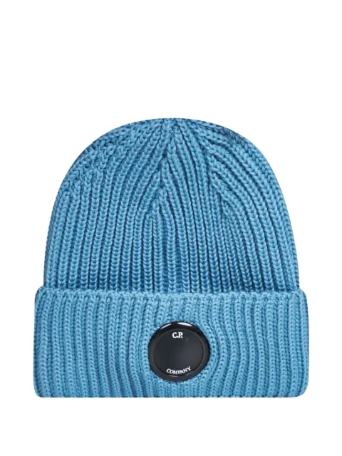 C.P. Company lens-detail ribbed beanie hat