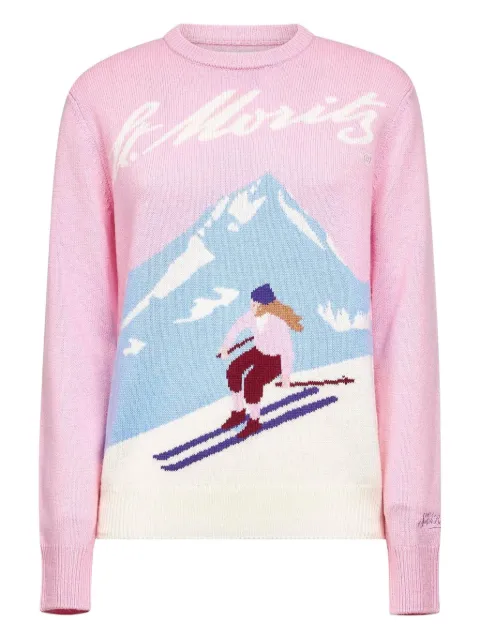 MC2 Saint Barth ski-motif crew-neck sweater