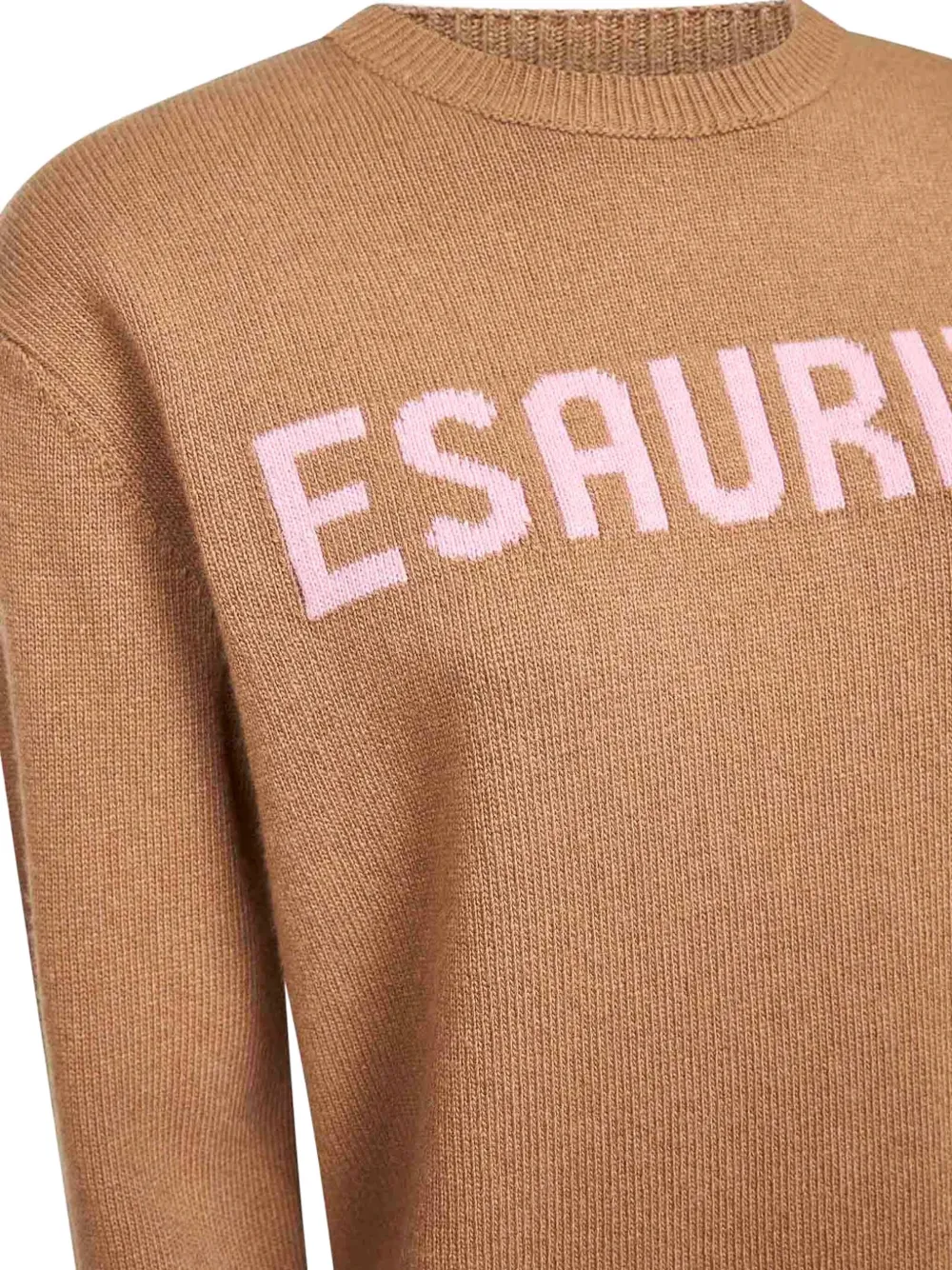 Mc2 Saint Barth Jacquard Crew-neck Sweater In Brown