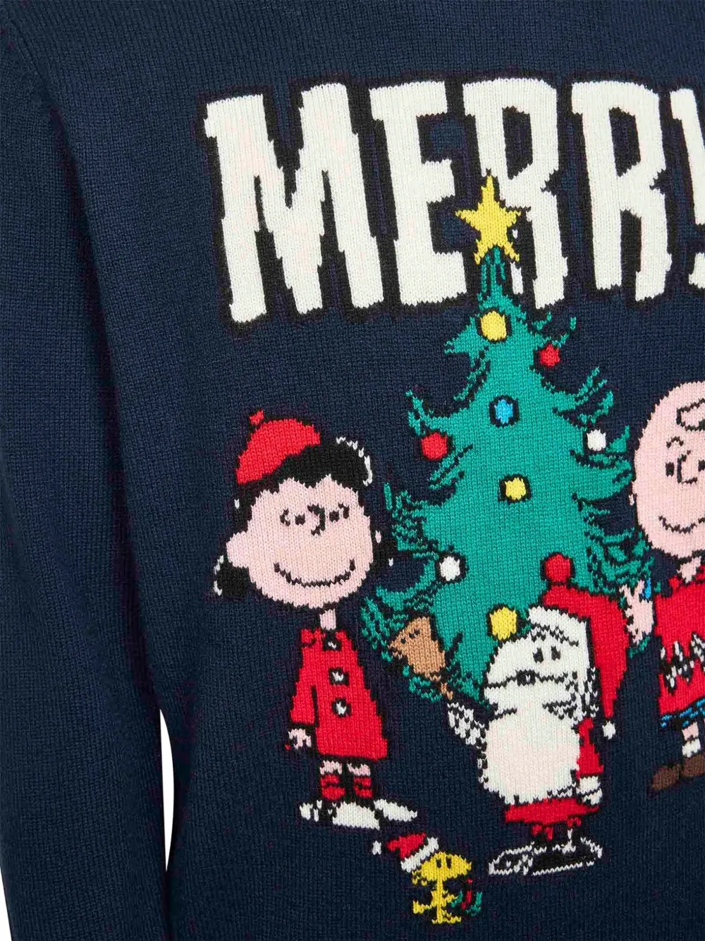 Mc2 Saint Barth Christmas-embroidered Sweater In Blue