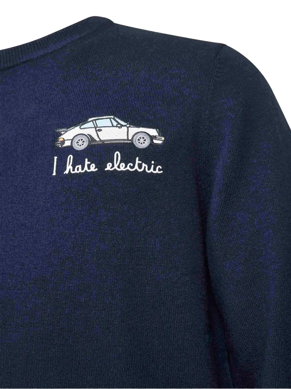 Mc2 Saint Barth Embroidery Long-sleeved Sweater In Blue