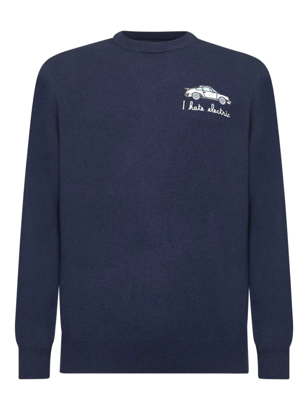 Mc2 Saint Barth Embroidery Long-sleeved Sweater In Blue