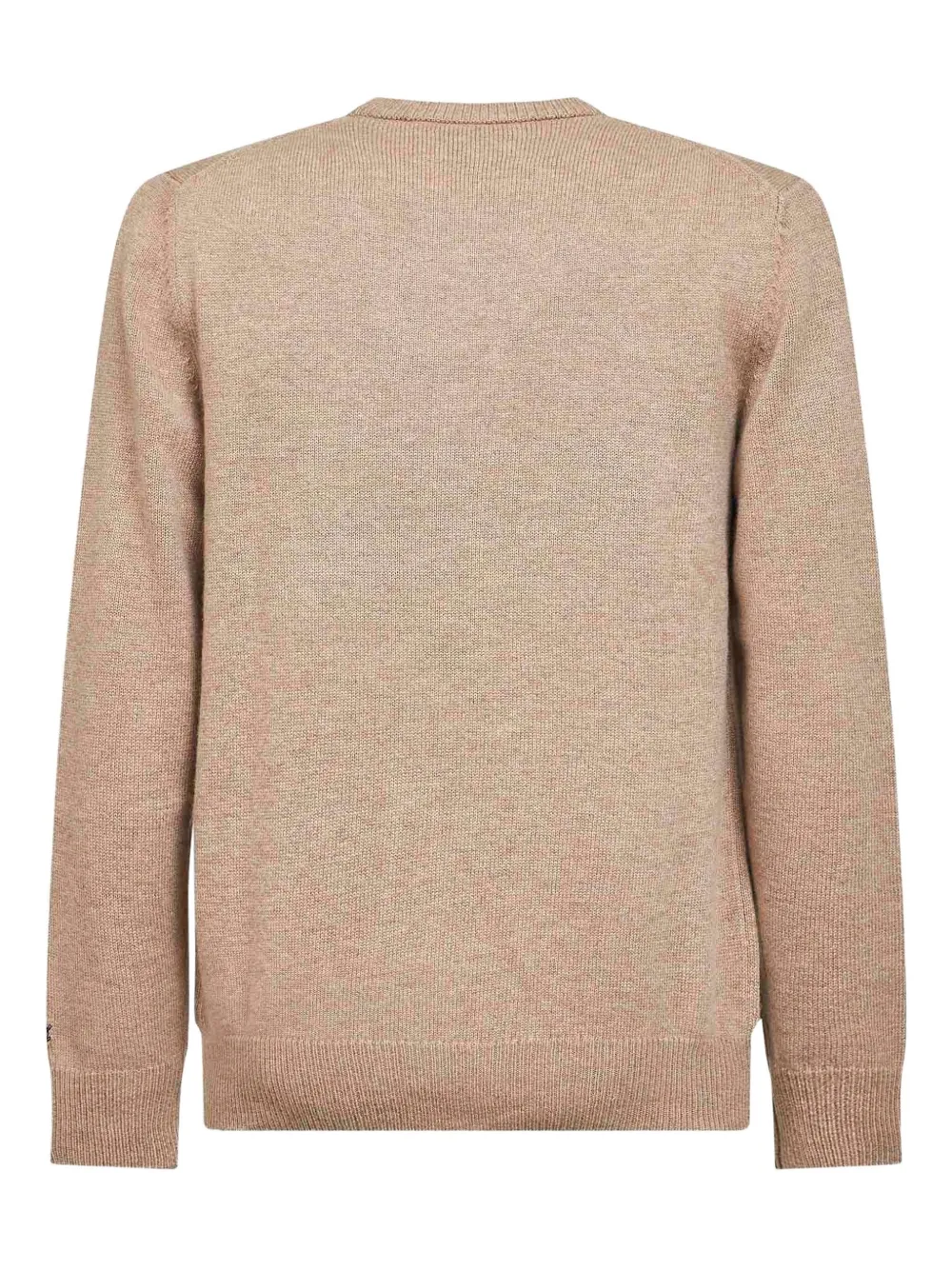 Mc2 Saint Barth Beige Heron Embroidered Sweater In Neutral