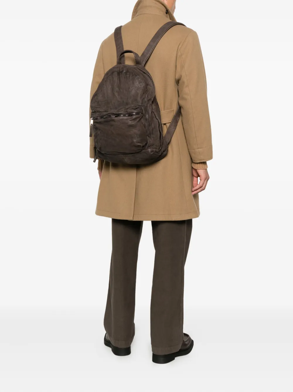 Giorgio Brato Leather Backpack In Brown