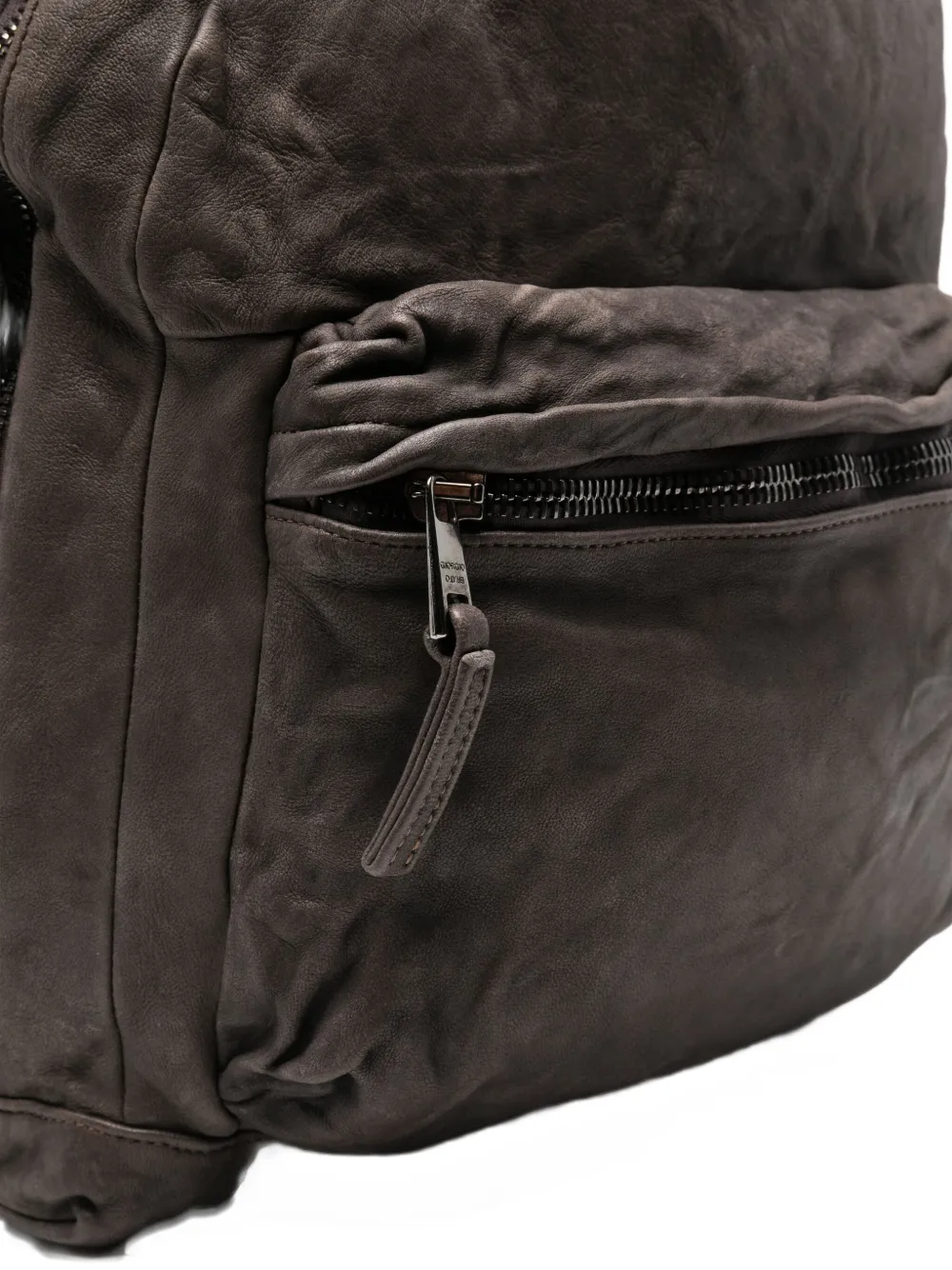 Giorgio Brato Leather Backpack In Brown