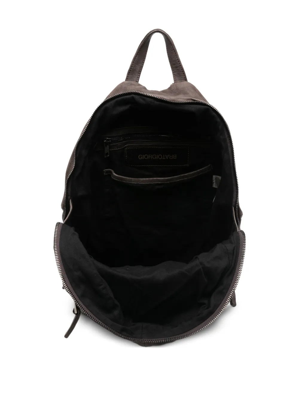 Giorgio Brato Leren rugtas Bruin