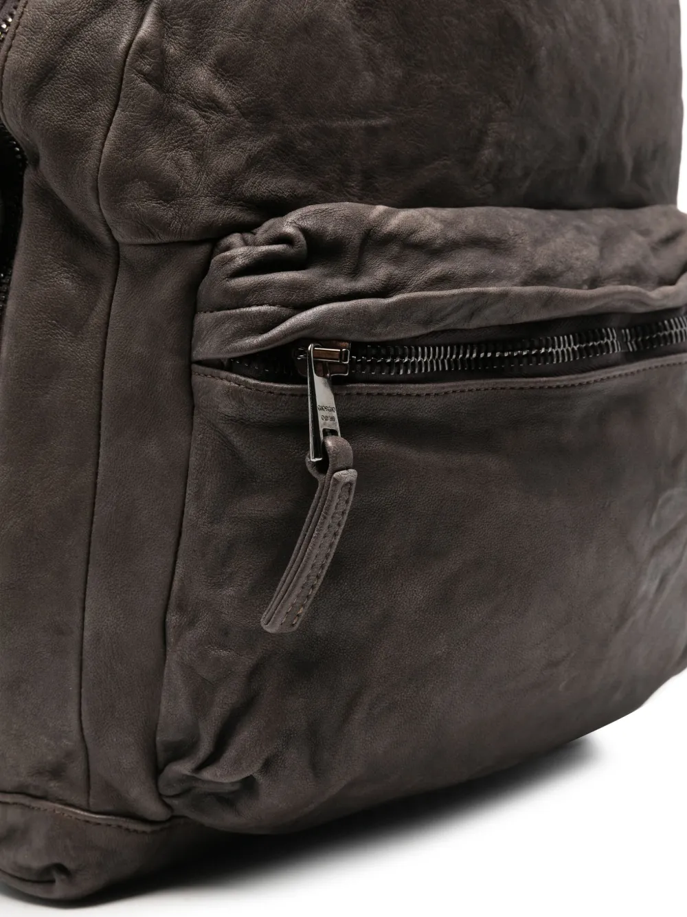 Giorgio Brato Leren rugtas Bruin