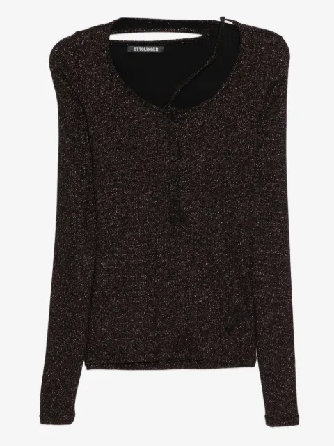 Ottolinger ribbed long-sleeves top