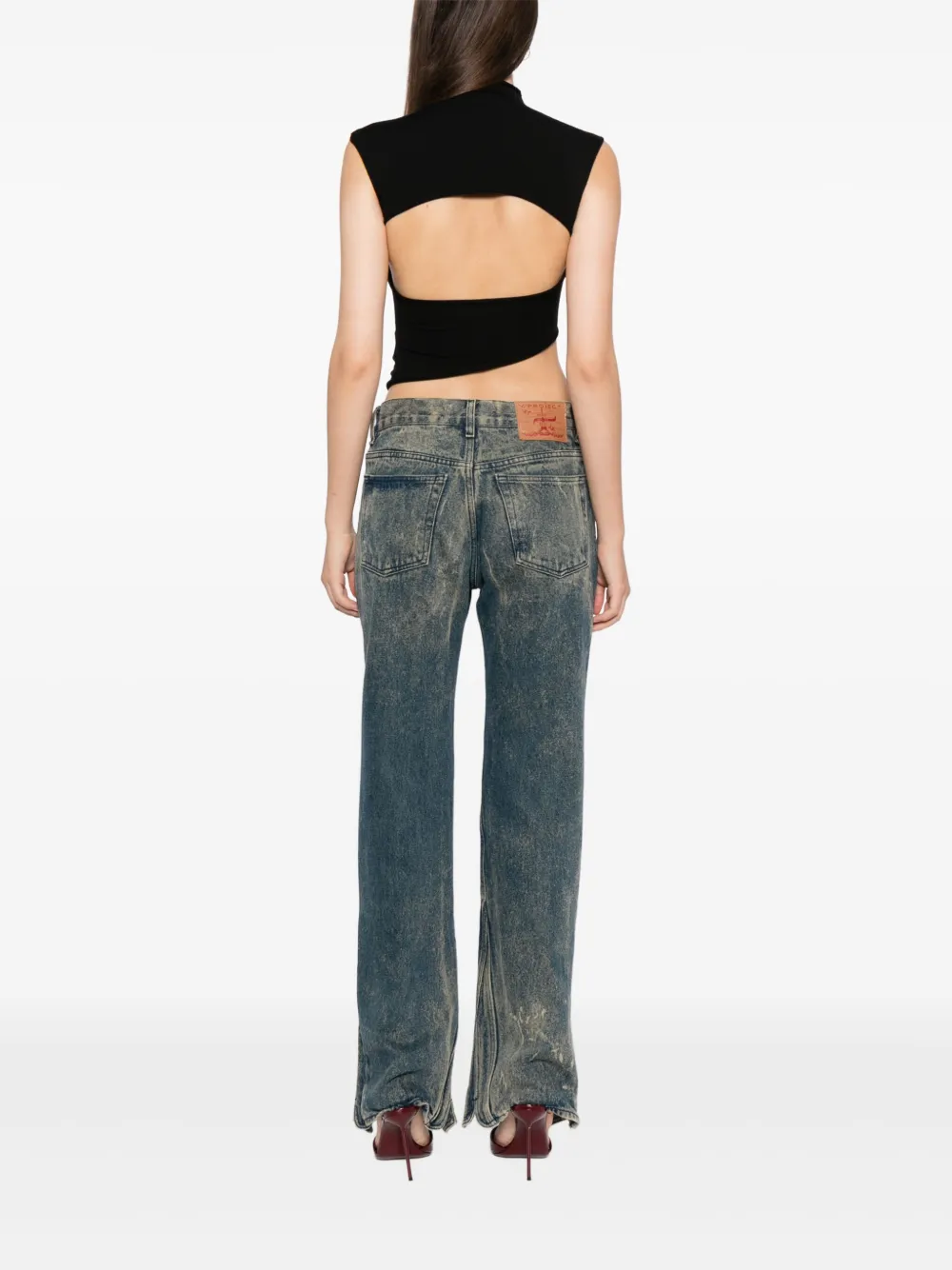 Ottolinger Gebreide top met uitgesneden details Zwart