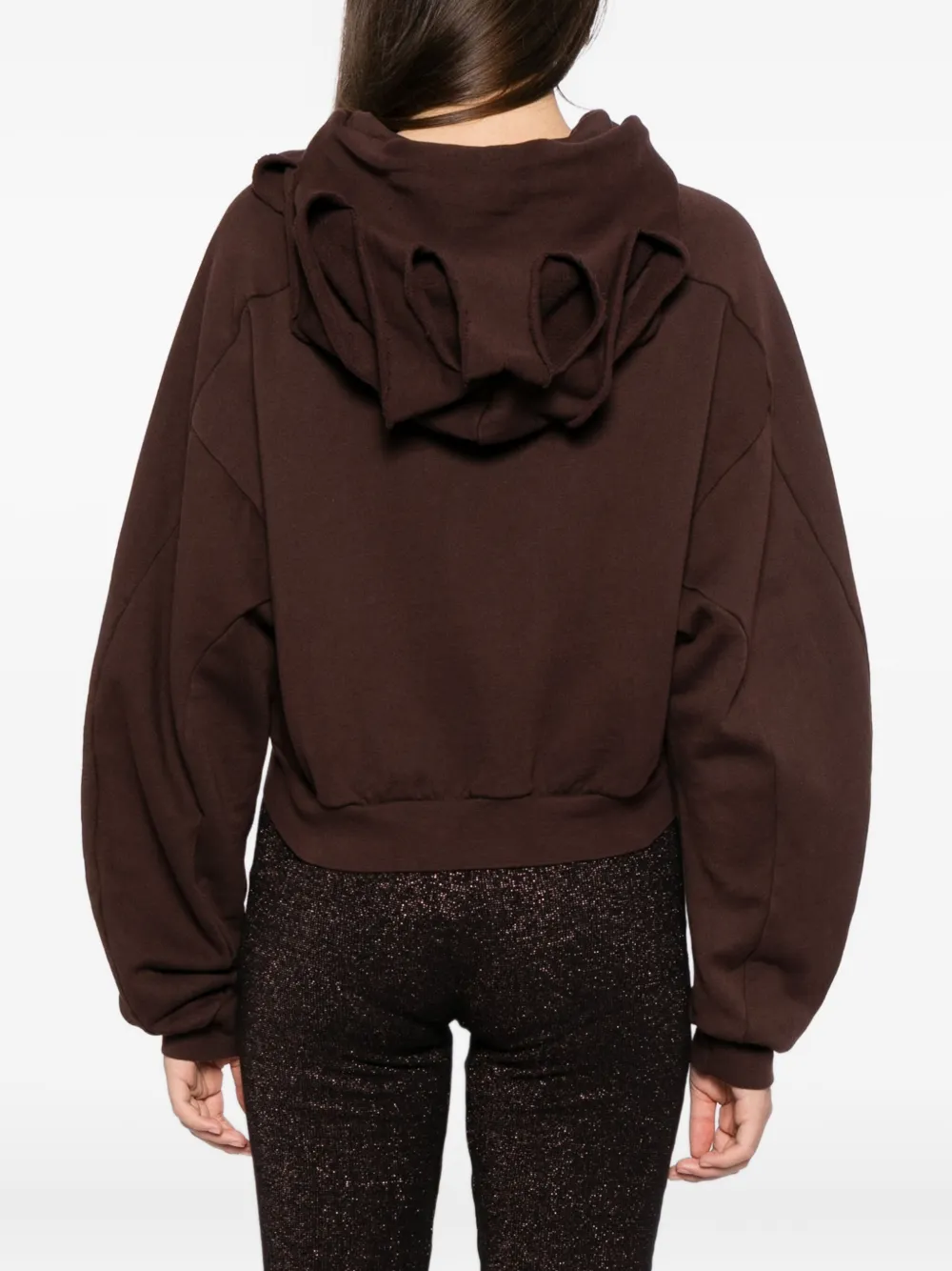 Ottolinger Gerafelde hoodie Bruin